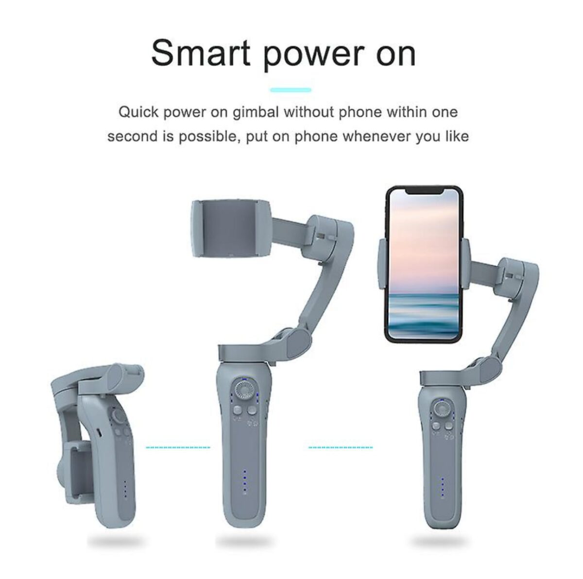 L7b Pro 3-axis Handheld Gimbal with Face Tracking for Smartphones - Wireless Bluetooth, Video Record Vlog - Image 2