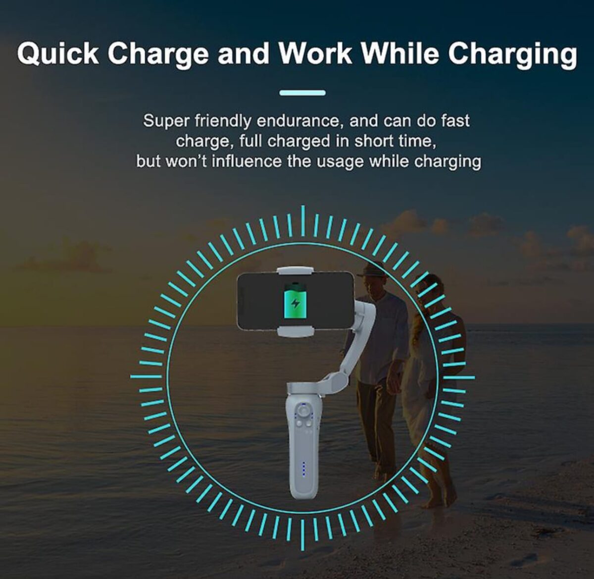 L7b Pro 3-axis Handheld Gimbal with Face Tracking for Smartphones - Wireless Bluetooth, Video Record Vlog - Image 4