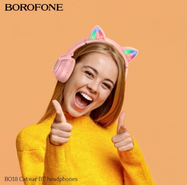 Cat Ear Glowing Wireless BT Headphone A Cute And Stylish Design