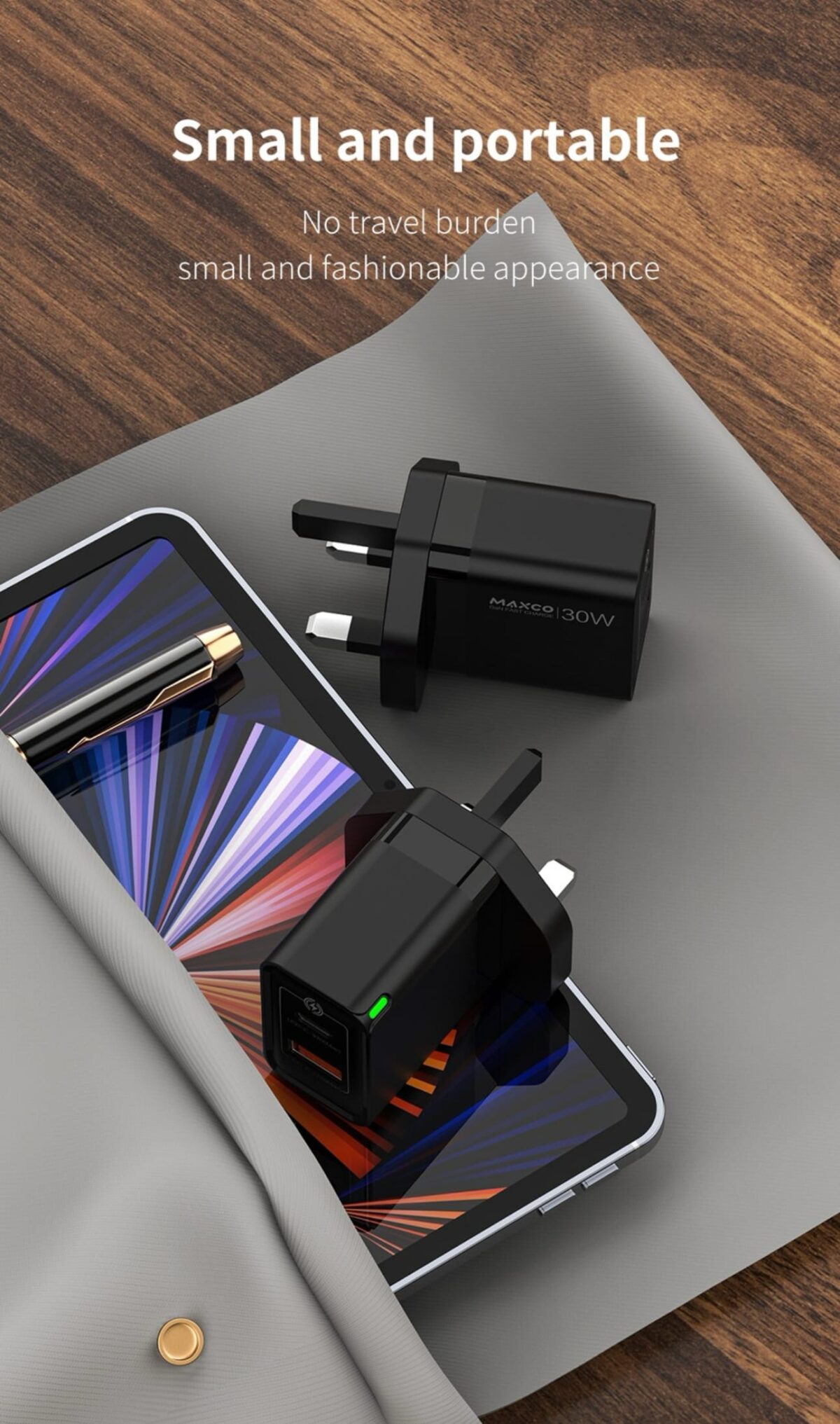 MAXCO : 30W Fast Charger USB A+C - Image 1