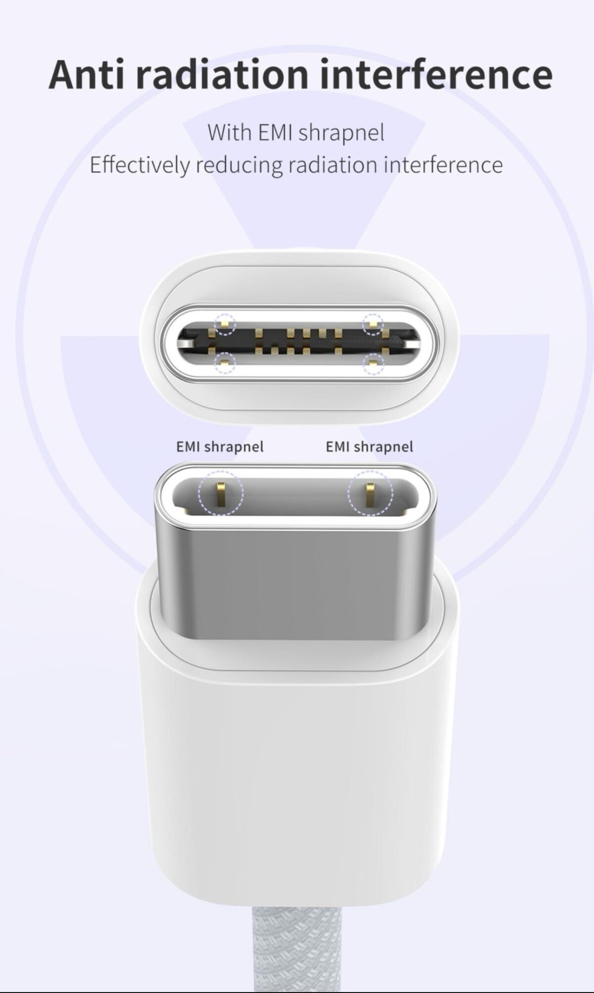 Fast Charging Data Cable With EMI Clips - Image 2