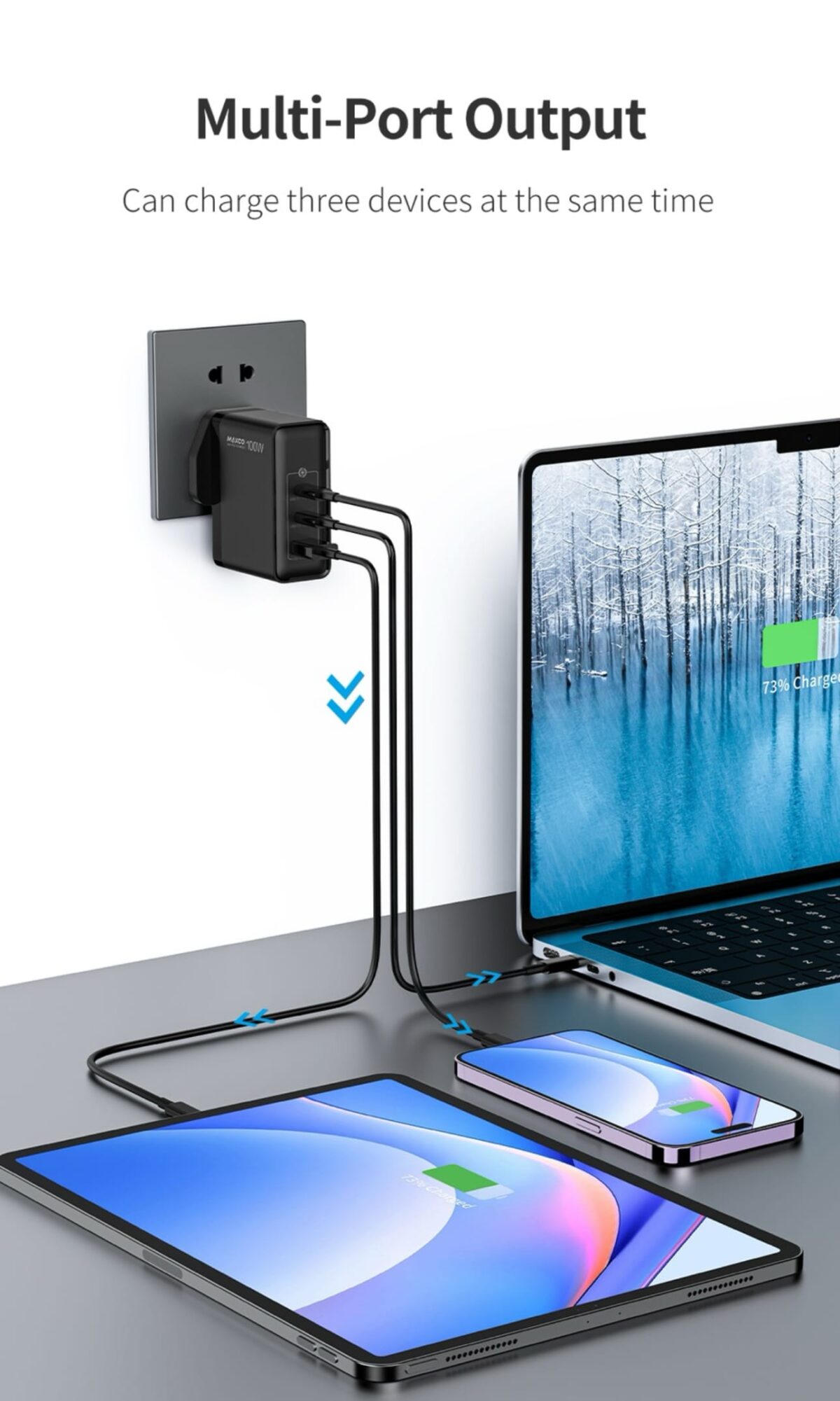 MAXCO  Super Fast Charger 100W USB-C1 C2 USB A - Image 4