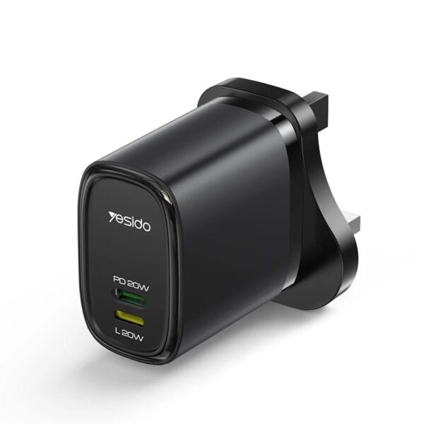 Yesido : Quick Charger Lightning & Type-C Dual Port 20W YC43