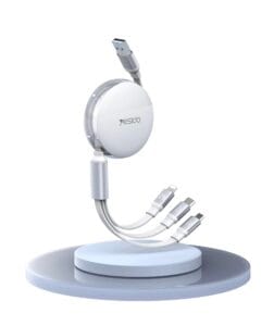 Yesido : 3 In 1 Telescopic Design With Aluminium Alloy Shell Flat Data Cable