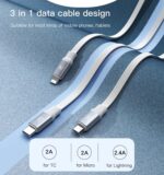 Yesido : 3 In 1 Telescopic Design With Aluminium Alloy Shell Flat Data Cable - Image 2