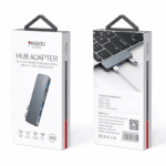 YESIDO : Hub Adapter 6 In 1 USB-C TF-SD Intelligent Docking Station HB10 (Grey) - Image 8