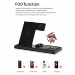 YESIDO 18W 4 in 1 Multifunctional Foldable Desktop Wireless Charging Stand (Black) DS13 - Image 4