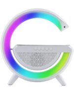 Table Lamp with Bluetooth Speaker, Wireless Charger for Bedroom Table Lamp (White)