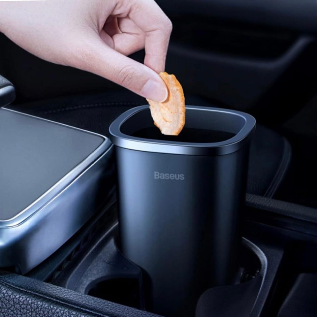 BASEUS: Dust Free Vehicle Mounted Trash Can (Black) - Image 3