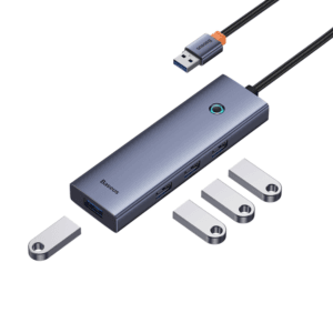 BASEUS: Flite Series 4 In 1 USB-A to USB 3.0*4 HUB Adapter (Space Grey)