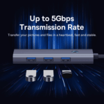 BASEUS: Flite Series 4 In 1 USB-A to USB 3.0*4 HUB Adapter (Space Grey) - Image 3