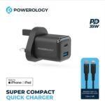 Powerology Super Compact Quick Charger 35W Braided - Image 2