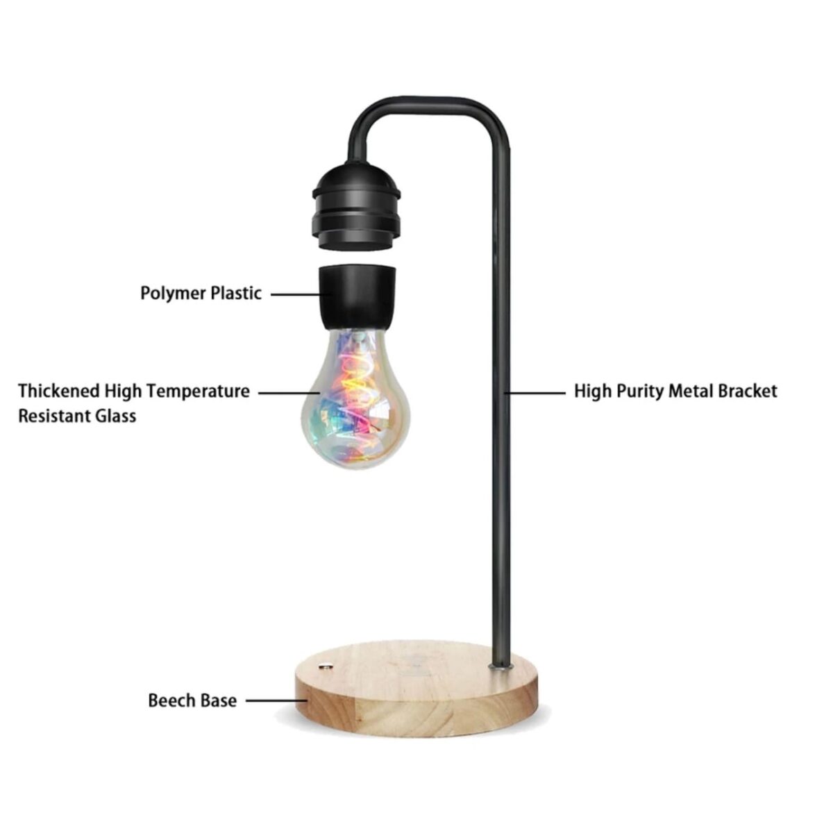 Magnetic Levitation LED Light Bulb Wireless Charger - Image 2