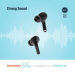 Porodo Blue Deep Bass Wireless Earbuds Pro 2 with Swipe Volume - Image 3