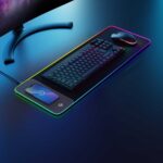 Porodo Gaming RGB Gaming Mouse Pad With 15W Fast Wireless Charger - Image 2
