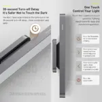 Baseus Wall Reading Light Stick Wireless Dimmable Touch Control Light Bar - Image 3