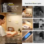 Baseus Wall Reading Light Stick Wireless Dimmable Touch Control Light Bar - Image 6