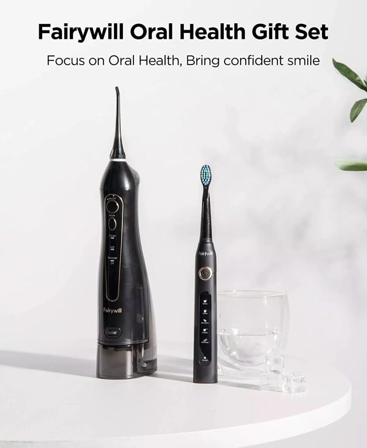 Fairywill Water Flosser Oral Irrigator and Electric Toothbrush Combo for Adults - Image 5