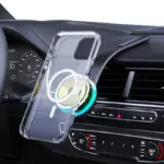 Porodo 15W Magnetic Wireless Car Mount with Dual Port Car Charger