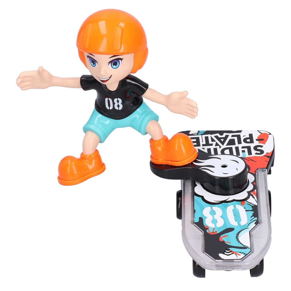 Stunt Scooter Music & Light Toy, Children Toy Cool Lights with Cartoon Boy Model for Playing - Image 1