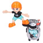 Stunt Scooter Music & Light Toy, Children Toy Cool Lights with Cartoon Boy Model for Playing