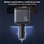 Yesido Y63 4 in 1 USB Type-C+USB Multifunctional Dual Line Digital Display Car Fast Charger - Image 3