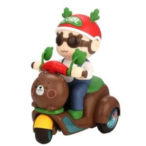 Toddler Motorcycle Toy Dancing & Rotating Stunt Tricycle With Lights Music