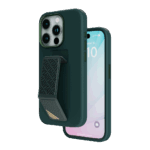 Levelo Morphix Silicone Case with Leather Grip for iPhone 15 Pro