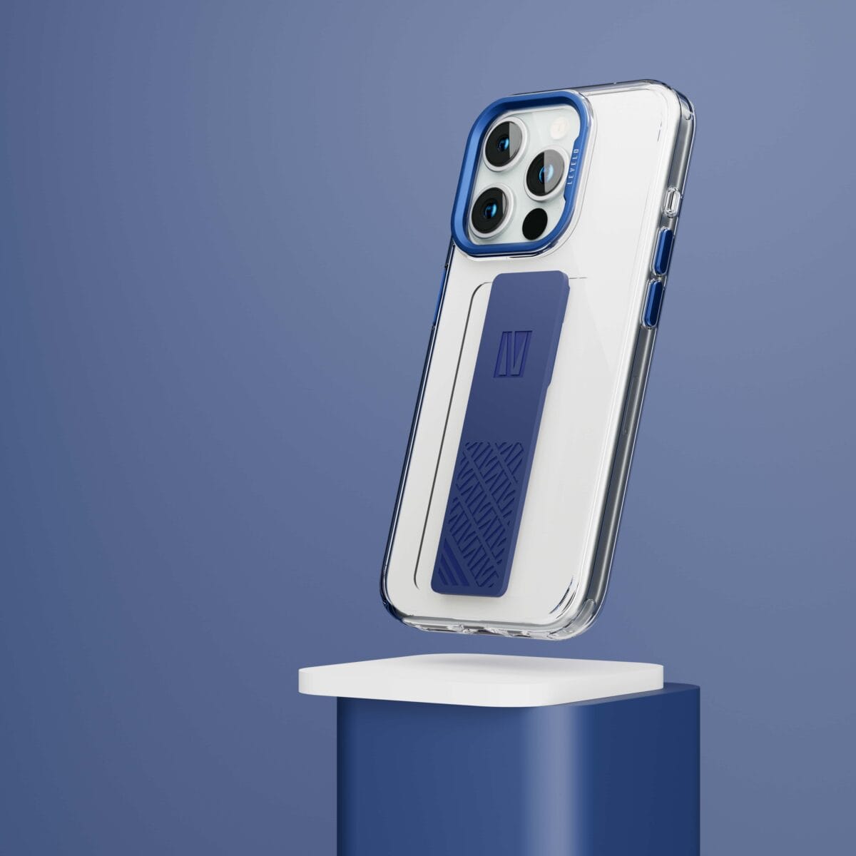Levelo Graphia Shock-Proof Edges IMD Silicone Grip Clear Case for iPhone 15 Pro - Image 2