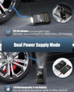 Portable Wireless Tire Inflator Air Compressor Pump For Cars, Motorcycles & Bicycles - Image 6