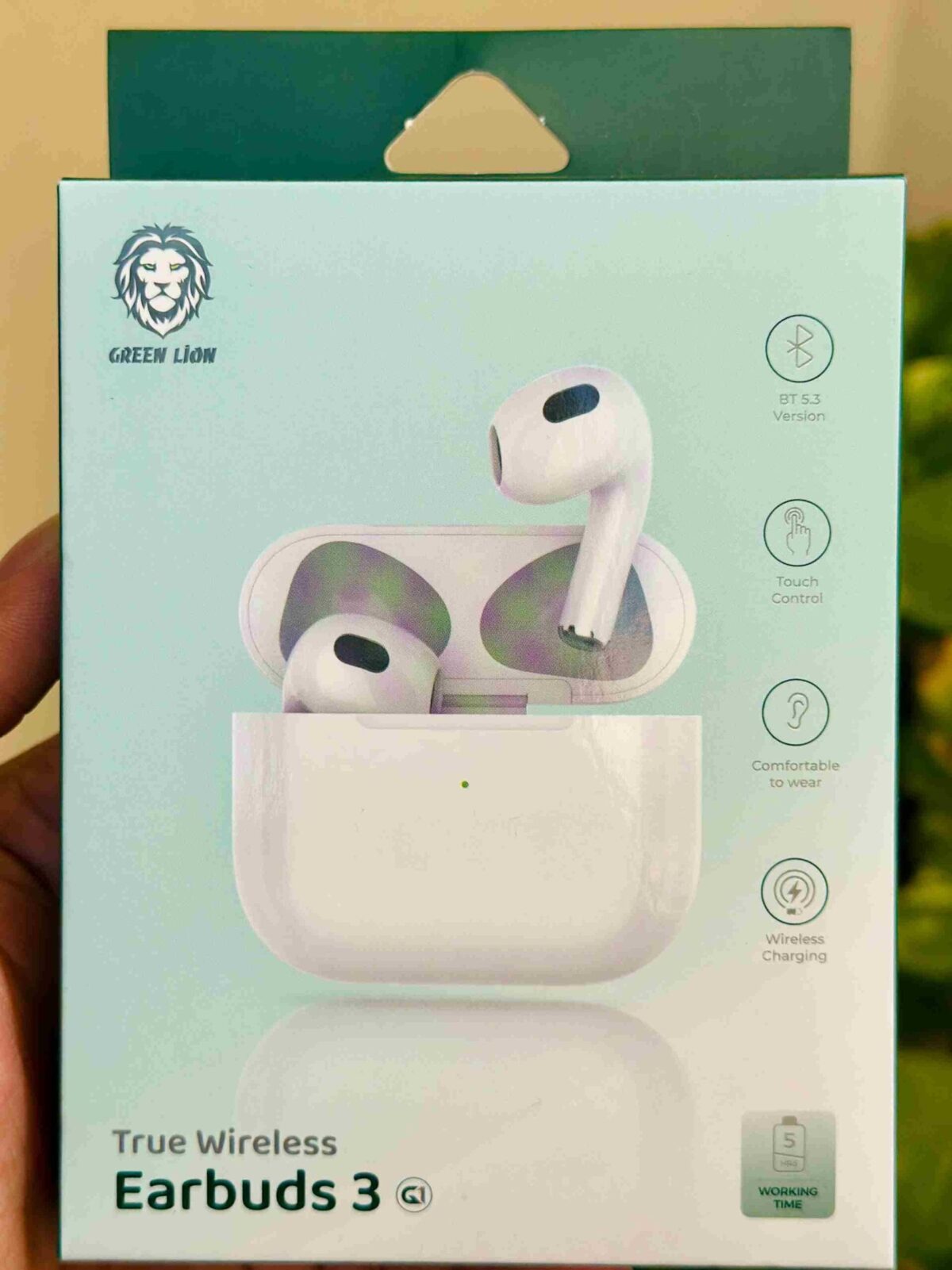 Green Lion True Wireless Earbuds 3 White - Image 4