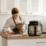 Porodo Lifestyle Dual Design Air Fryer & Grill - Black - Image 5