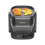 Porodo Lifestyle Dual Design Air Fryer & Grill - Black - Image 3