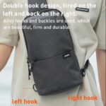 YESIDO WB33 Water Resistant Crossbody Bag With Multi Storage - Grey