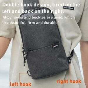 YESIDO WB33 Water Resistant Crossbody Bag With Multi Storage - Grey