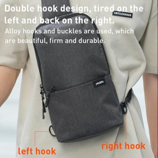 YESIDO WB33 Water Resistant Crossbody Bag With Multi Storage - Grey