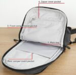 YESIDO WB33 Water Resistant Crossbody Bag With Multi Storage - Grey - Image 4