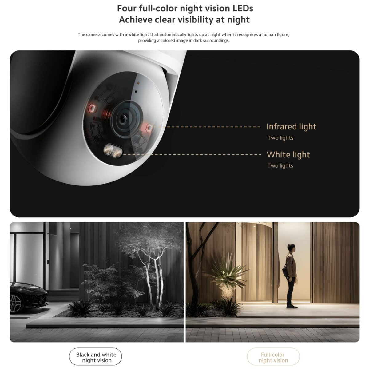 Original Xiaomi CW300 4MP Outdoor Camera IP66 Waterproof Full Color Night Vision WiFi Camera - Image 5