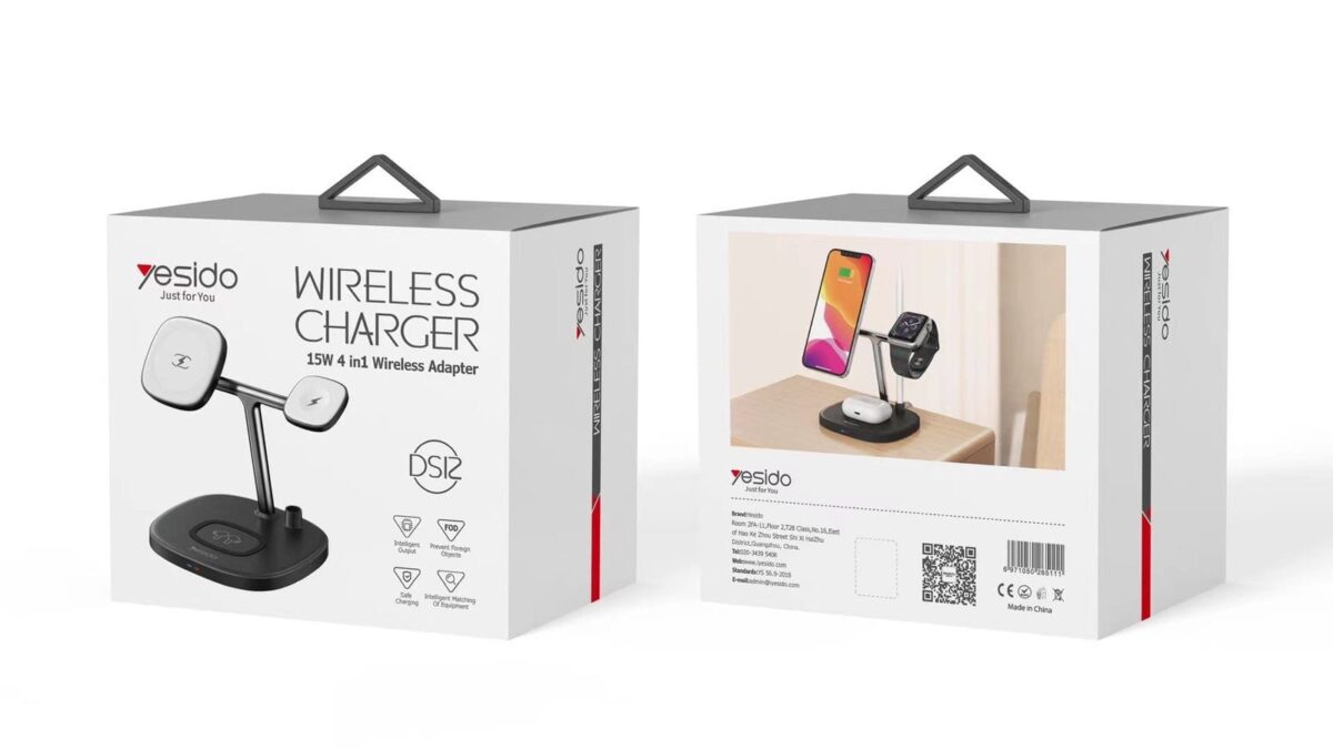 Yesido DS12 4in1 15W Wireless Charger Stand - Image 4