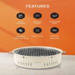 Porodo Lifestyle Camping Mini Outdoor Round BBQ/Charcoal Grill - Image 2