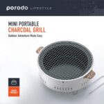 Porodo Lifestyle Camping Mini Outdoor Round BBQ/Charcoal Grill - Image 4