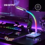 Porodo Gaming E-Sports Desk Lamp with Charging Base - White - Image 3