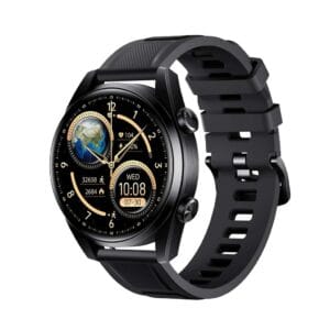 Porodo Nebula Smart Watch Black dial with Black Silicone Band