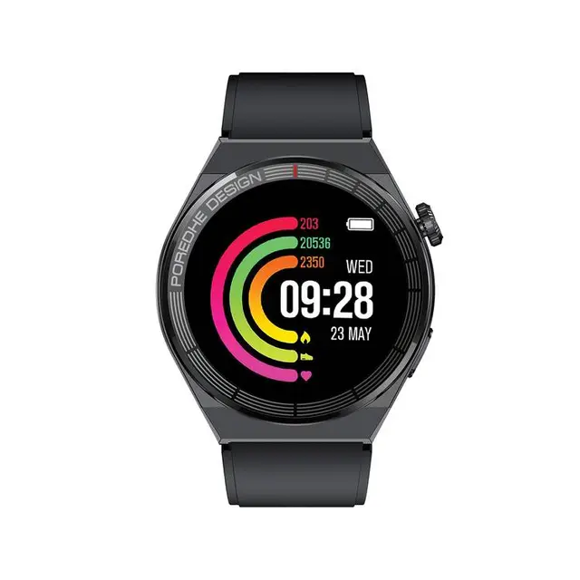 Porodo Zebro Smart Watch Black dial Black Metal strap - Image 2