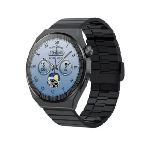 Porodo Zebro Smart Watch Black dial Black Metal strap