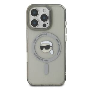 Karl Lagerfeld Magsafe IML Hard Case With Karl & Choupette Head