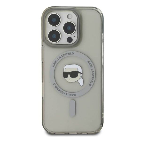 Karl Lagerfeld Magsafe IML Hard Case With Karl & Choupette Head