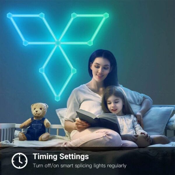 Smart Wall Light LED Light Bars 3D Hexagon Lights with Alexa