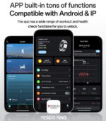 Yesido IO32 Health Ring Temp, HR, BP, female health 63mm, Black - Image 4