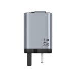 Green Lion GaN UK Plug Wall Charger with 67W Power & Type-C Cable - Gray - Image 3